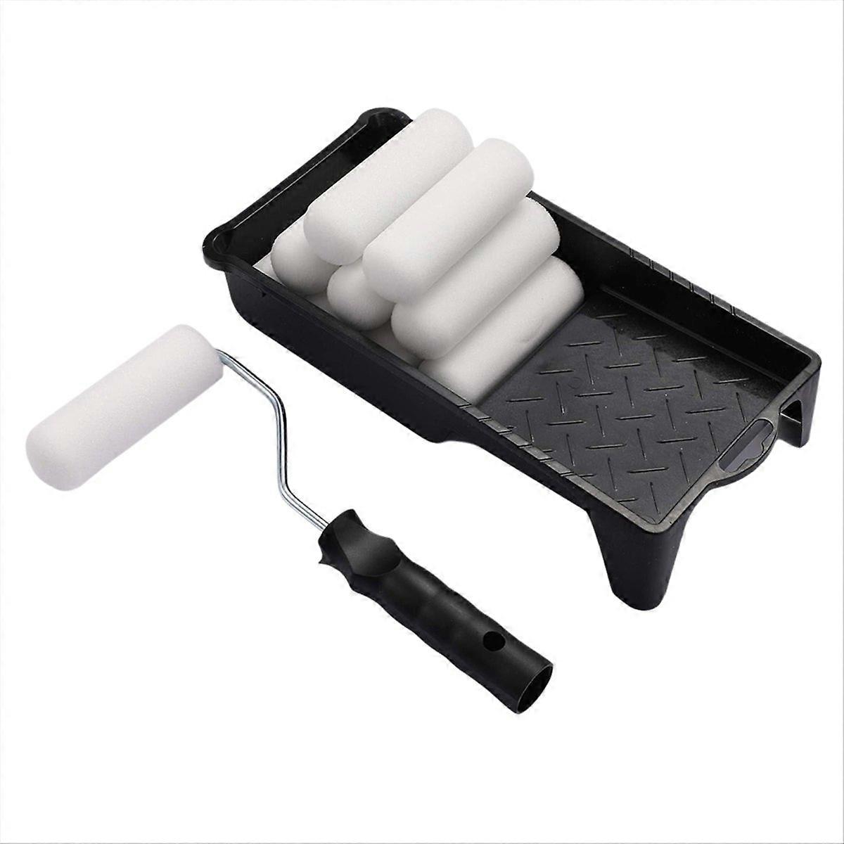 4inch Foam Paint Roller, Roller Frame with Mini Paint Roller Cover
