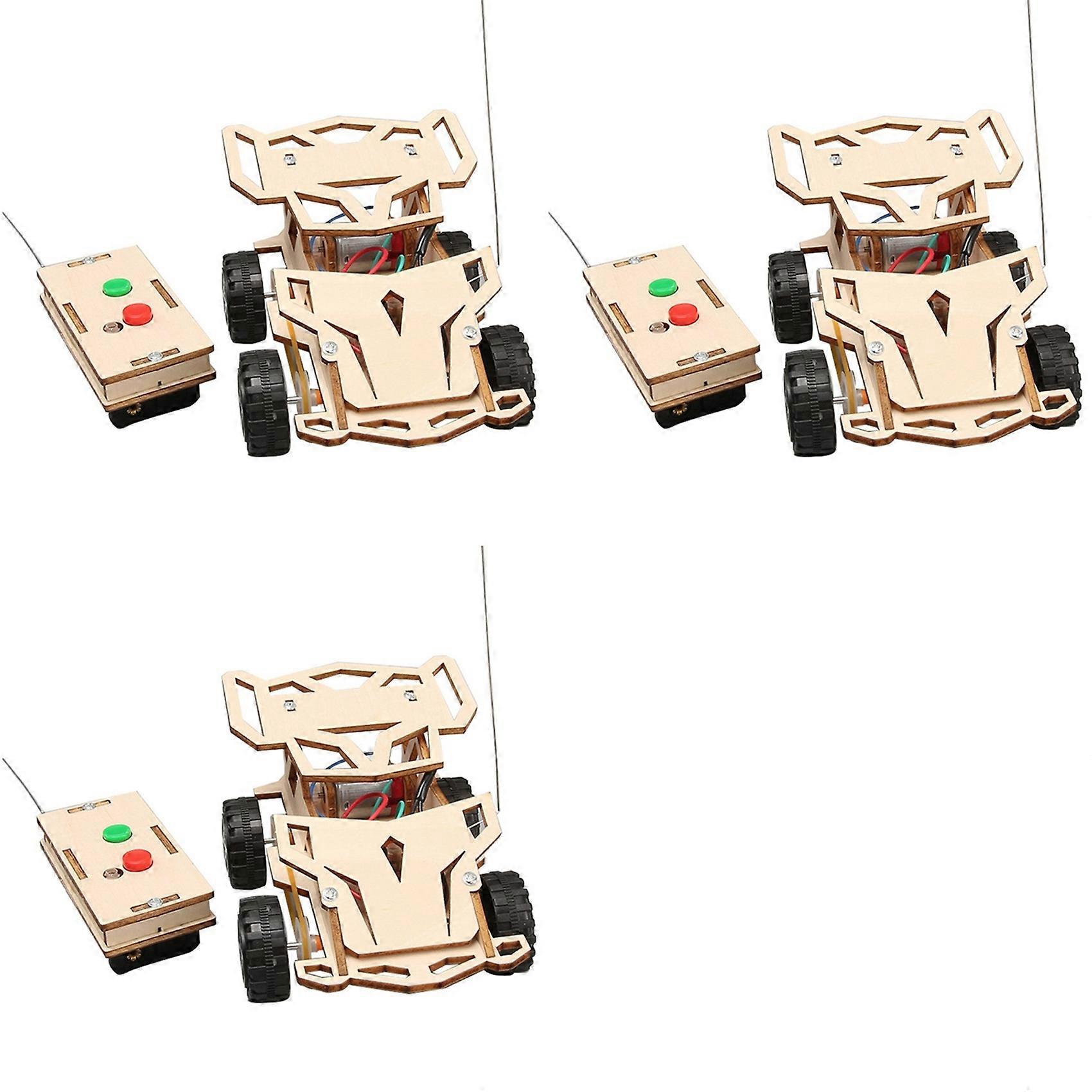 3X DIY Remote Control Four Wheel Drive Racing Elementary School Students Educational Fun Material Package