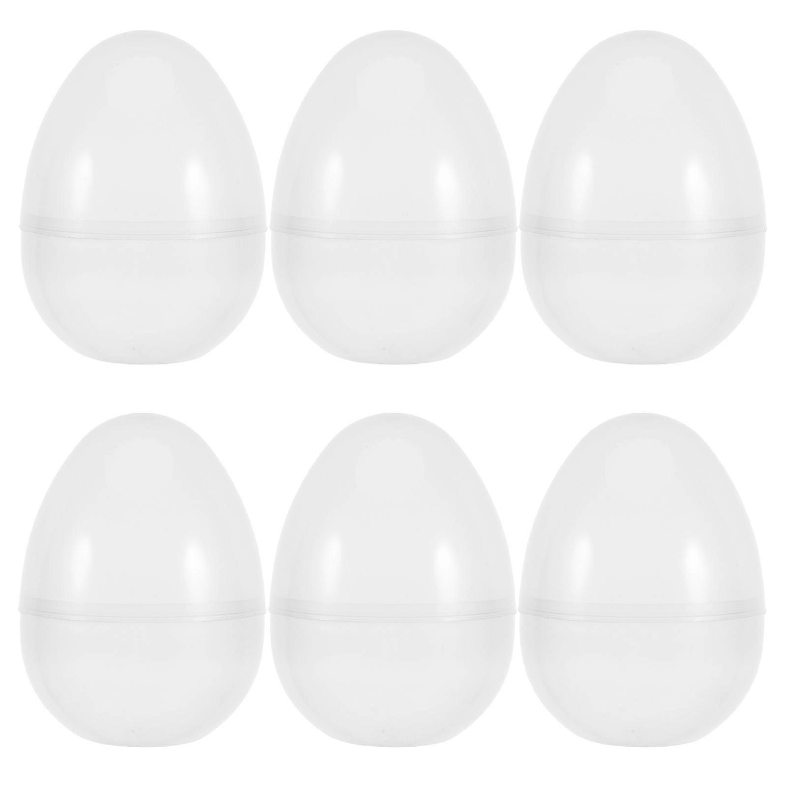 Easter Party Design Fillable Plastic Eggs Transparent Candy Boxes 6Pcs Set