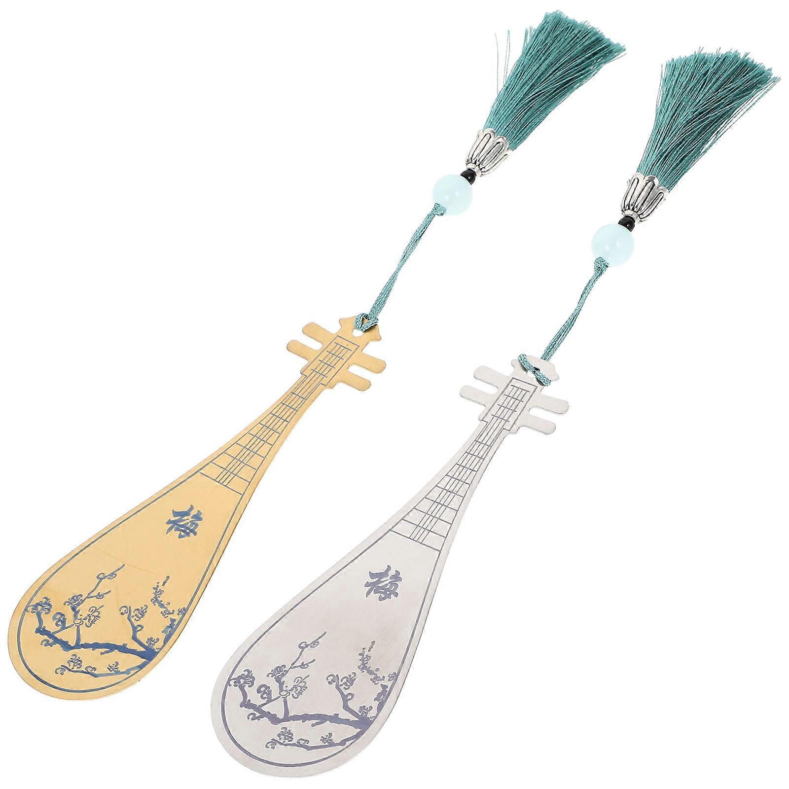 Bookmarks Elegant Bookmarks for Note Marking 2Pcs Stainless Steel