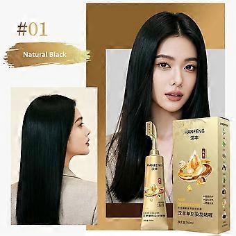Sikat pewarna rambut dengan ekstrak tumbuhan semula jadi, mudah digunakan, warna rambut segera, tahan lama, tanpa perlu campur formula, aroma bua