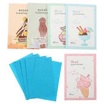 Olieabsorberend papier voor op reis, 5 stuks, draagbaar gezichtsdoekje voor het reguleren van een vette huid.