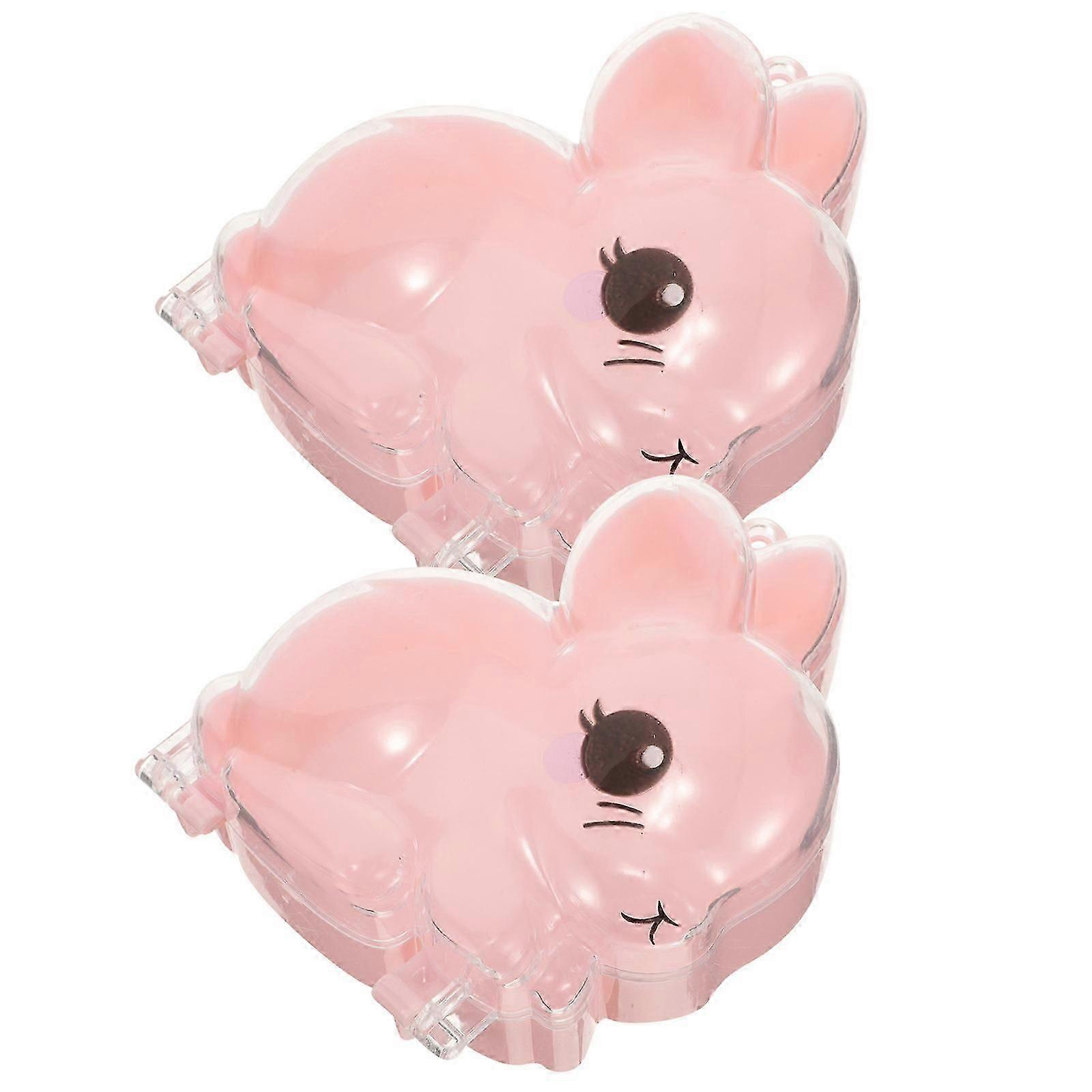 Packaging Plastic Boxes Rabbit Shaped Candy Holder For Birthday Celebration 2Pcs