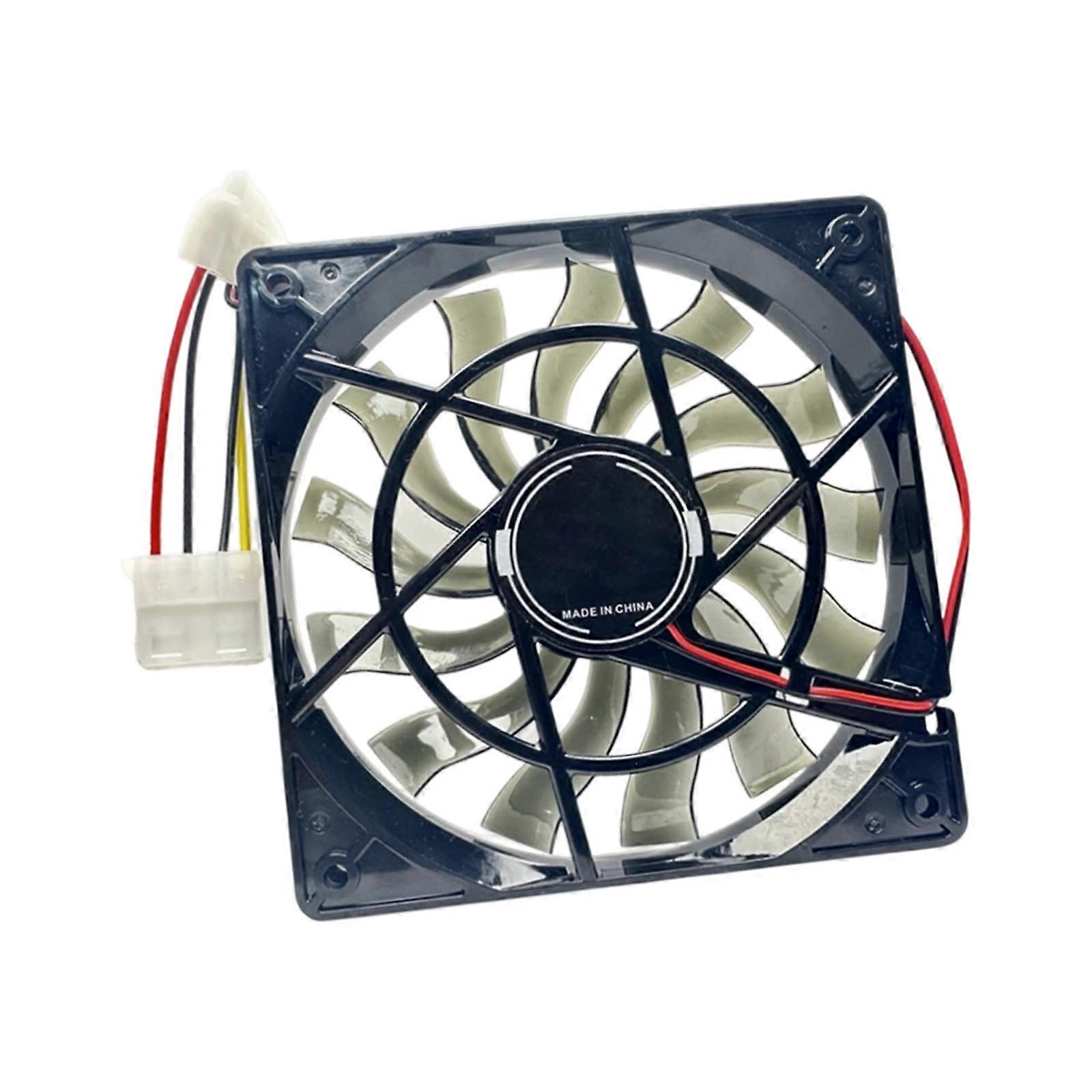Çift Arayüzlü 120 mm İnce Fan 120x120x15 mm 12V Düşük Gürültülü Bilgisayar Kasası Soğutma Sistemi Siyah