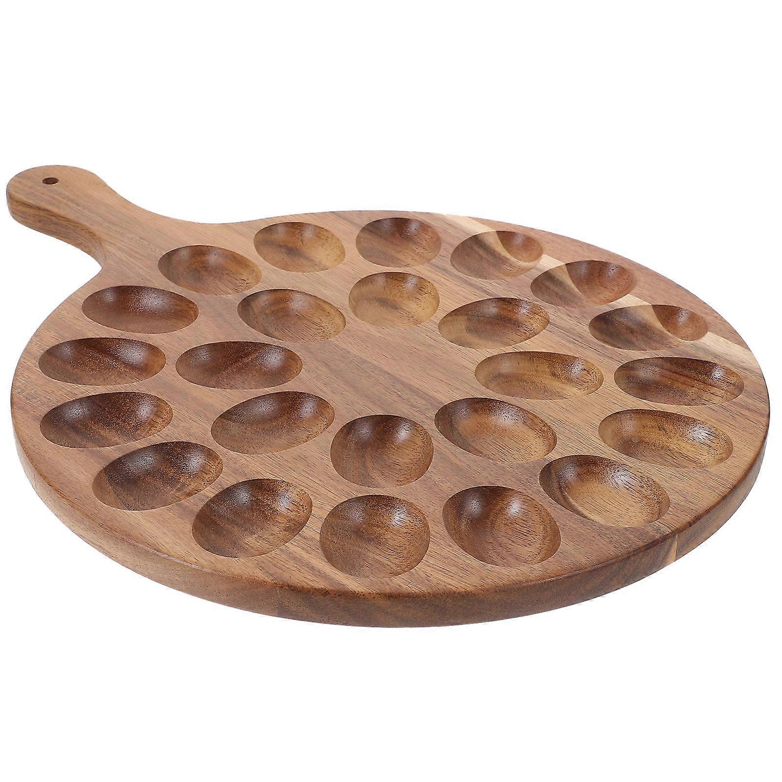 Deviled Egg Platter Deviled Egg Tray Catering Platter Eggs Serving Tray with Handle
