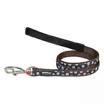 Dog/Puppy Lead - Brown/Blue Spots - 1.2M / 4ft - 15mm Thickness