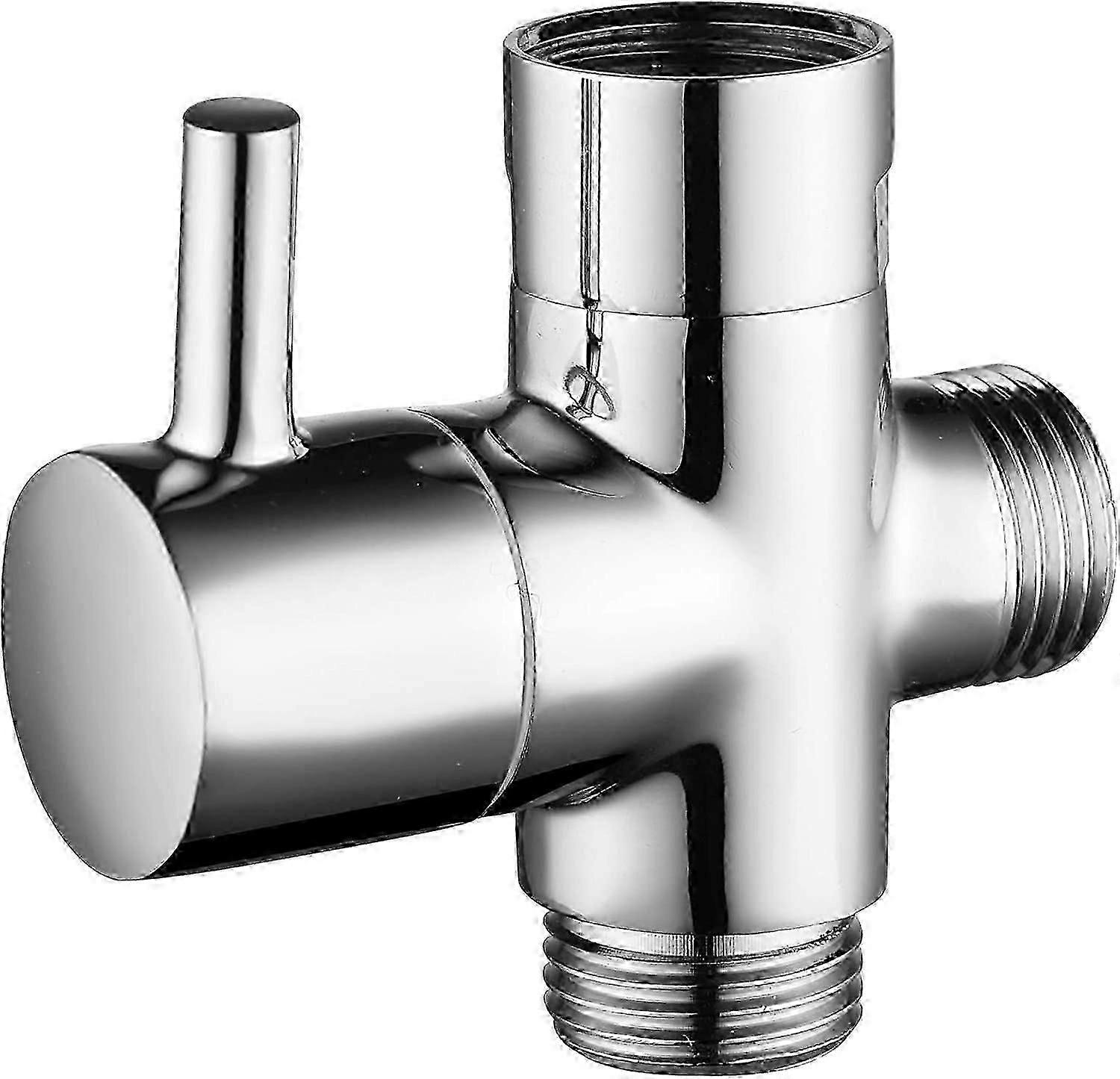 Solid Brass 3-Way Valve G1/2" Hand Shower Shower Components Universal Fitting, Chrome