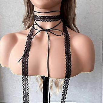 Woman Thin Lace Choker Scarf Wedding Neck Scarf Lightweight Scarf Lace Clavicle Chain For Banquets Decorative Scarf
