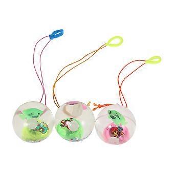 Flashing Elastic Ball Crystal Luminous Balls for Kids Playing 3Pcs Bundle