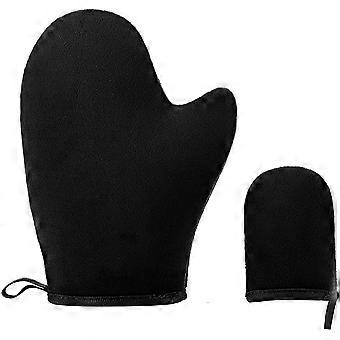 Beflockte Applikator-Bräunungshandschuhe Reversible wiederverwendbare Handschuhe 2 Stück