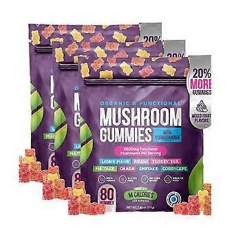 Mushroom Gummies Moisturize The Intestines Replenish Nutrients Improve Immunity, Nutrition Gels & Chews 80 Count_sh
