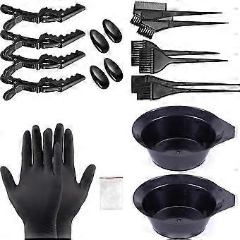 Hair Coloring Set, 20 Pieces Diy Beauty Salon Tool Kit, Brush Comb, Hair Tint Bowl, Dyeing Brush, Ear Cover, Gloves For Diy Salon Hair Dye 11