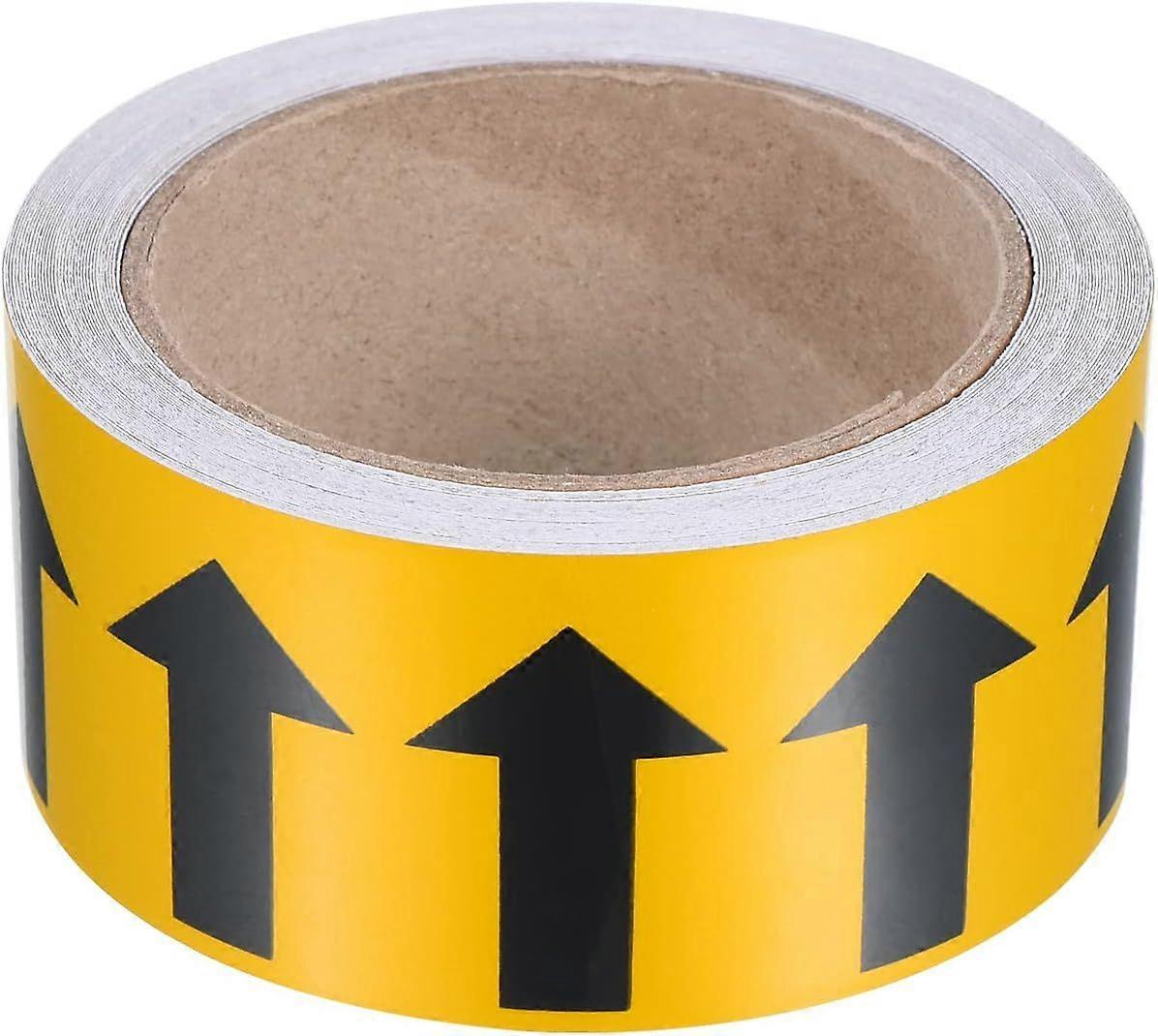 Flow Arrow Tape, Polyethylene Pipe Marking Sticker with Reflective Strips,
