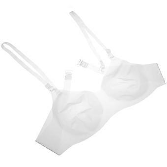 Mulheres Sexy transparente sutiã invisível ultra-fino perspectiva sutiã descartável empurrar para cima sutiã para vestido de festa usar (38/85B)