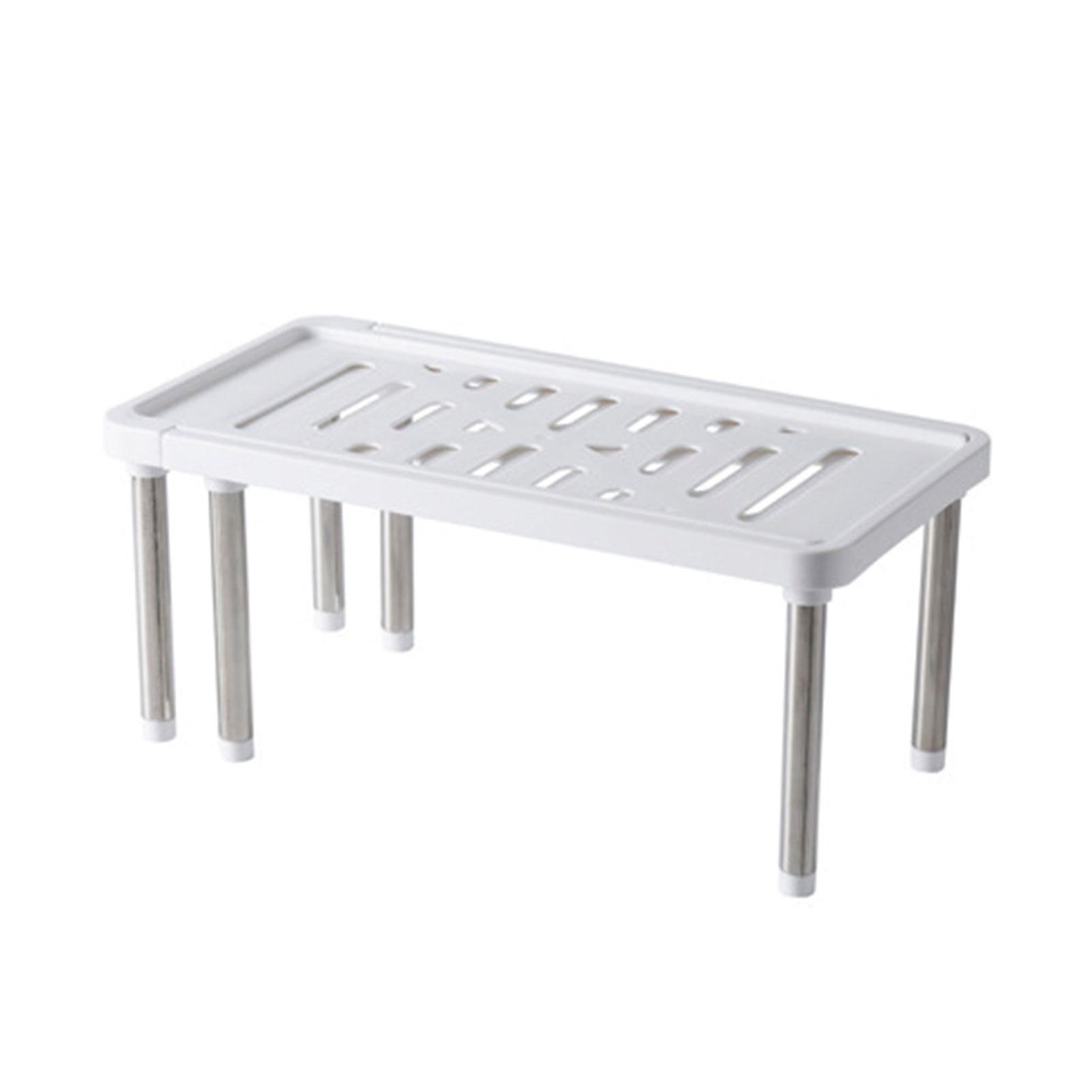 Cabinet Shelf Multifunctional Expandable PP Stackable Counter Storage Shelf for Kitchen