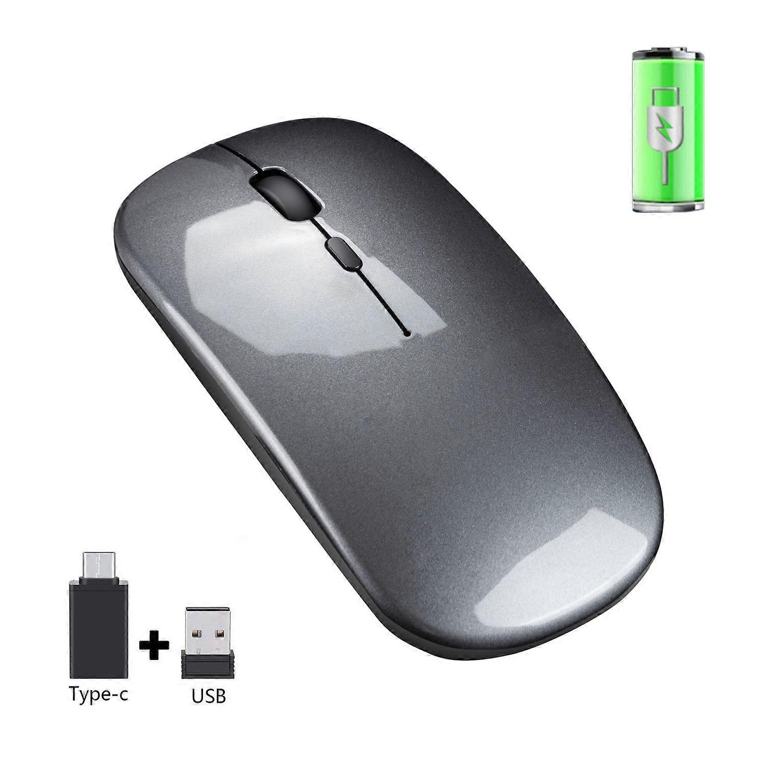 2.4G rechargeable wireless mouse (gray)