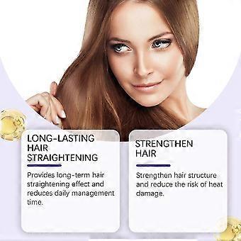 Professional Protein Straightening Cream - Långvarig, närande hårutjämningslösning med värmeskadeskydd för silkeslen, hanterbar och res