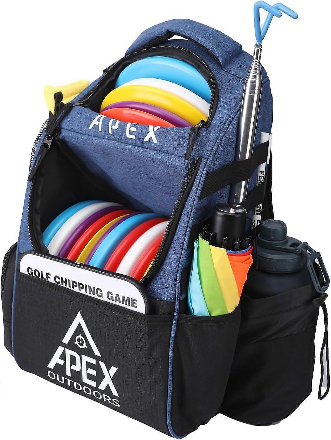 Large Disc Golf Backpack Holds 21+ Discs, Lightweight 600D Polyester with Multiple Storage Pockets