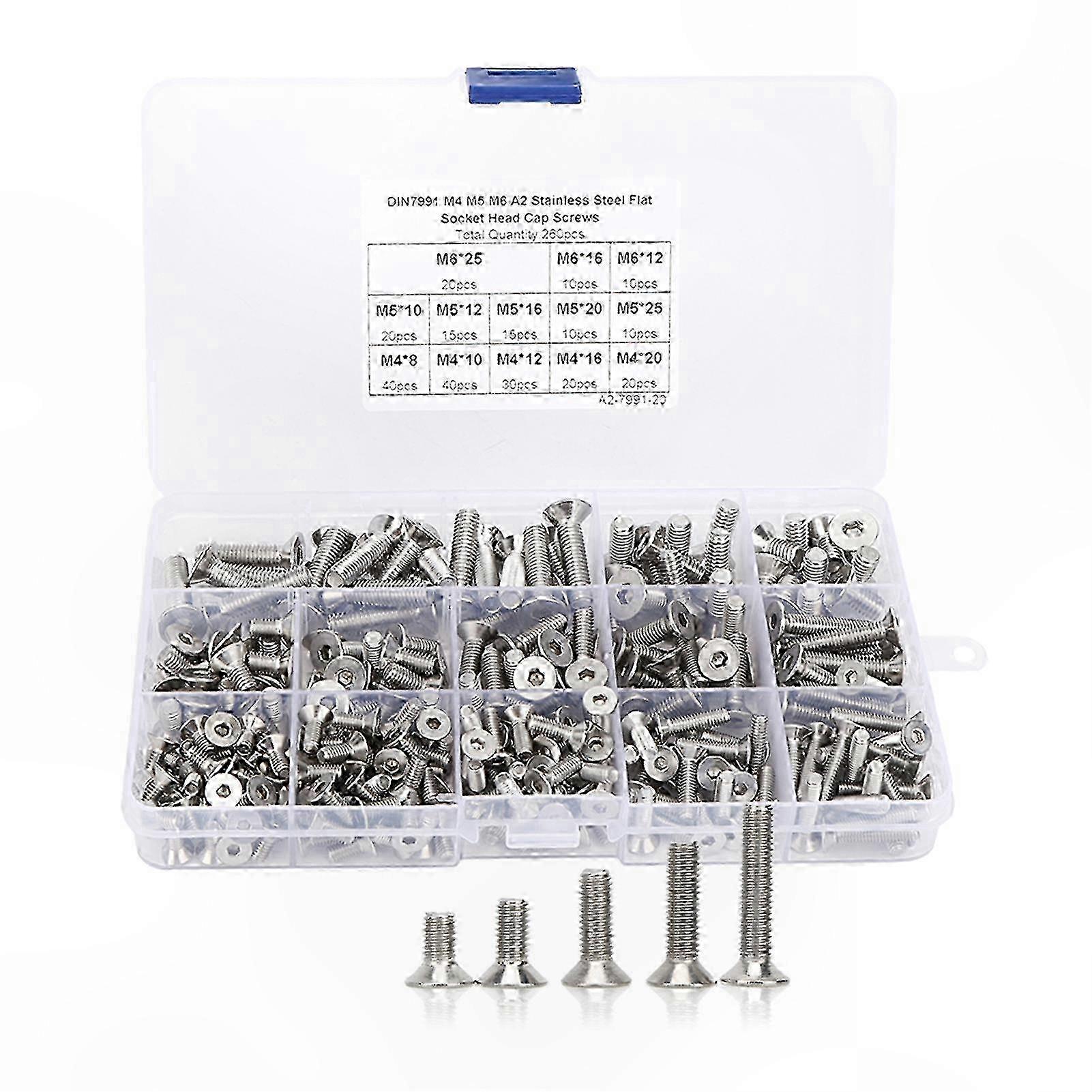 M4 M5 M6 Stainless Steel Hex Socket Screws Set for Electronics Projects