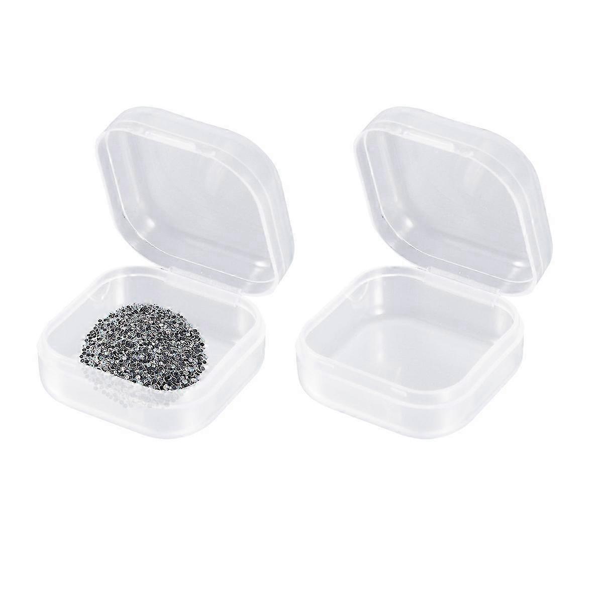 24pcs Clear Rectangular Plastic Storage Boxs Square Multipurpose Display Case Box