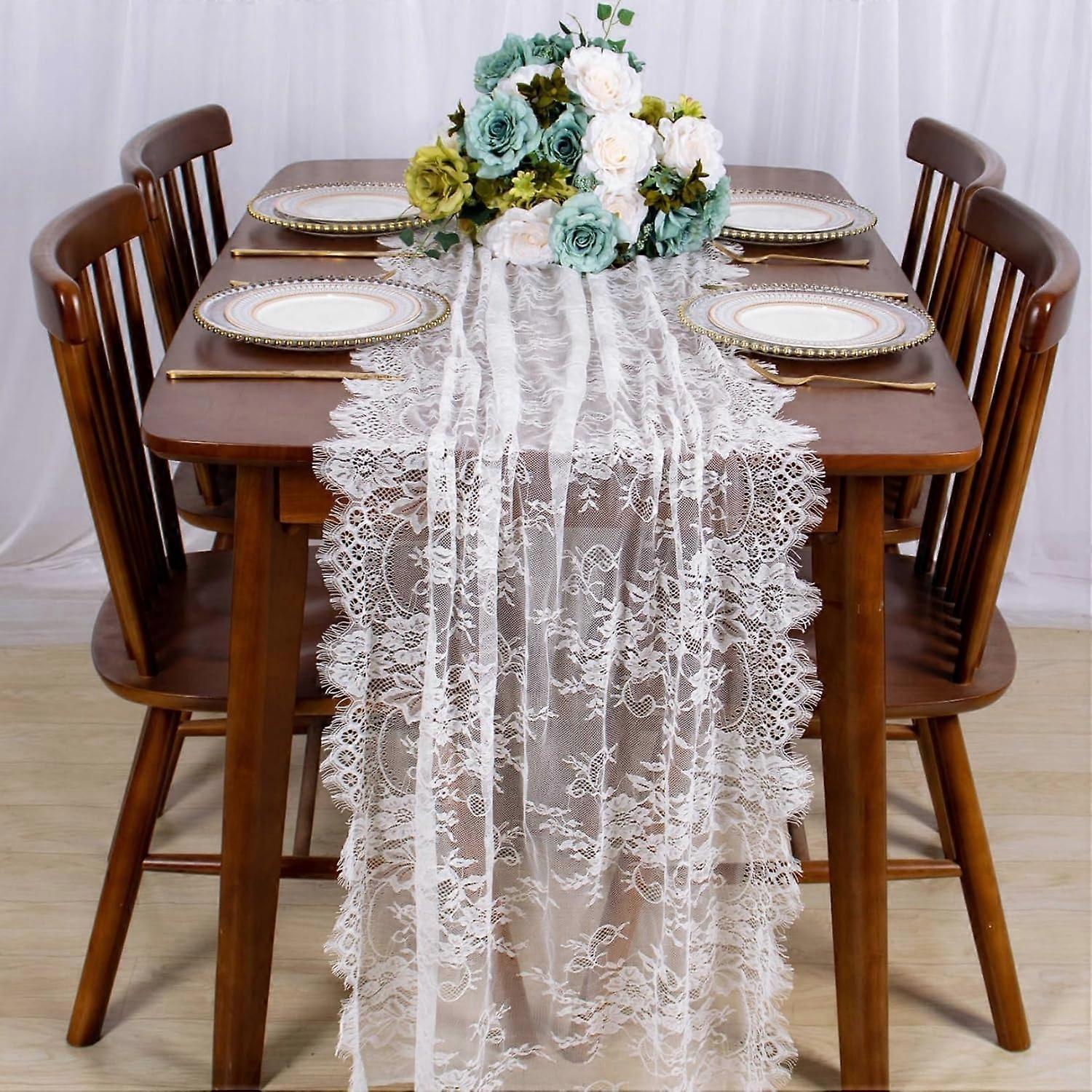 Lace Table Runner, Wedding Table Runner, Vintage Table Decorationwith