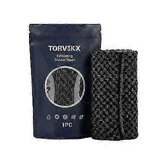 Toalha de Banho Esfoliante - Pano de Lavagem Resistente a Rasgos para Todos os Tipos de Pele, Esfoliante Corporal Dupla Face Extra Longo de 101,6 cm (40 Polegadas)