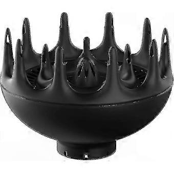 Large Hair Diffuser for Curly Hair, Black Orchid Design, Compatible with Hair Dryers, Frizz Reduction & Quick Drying