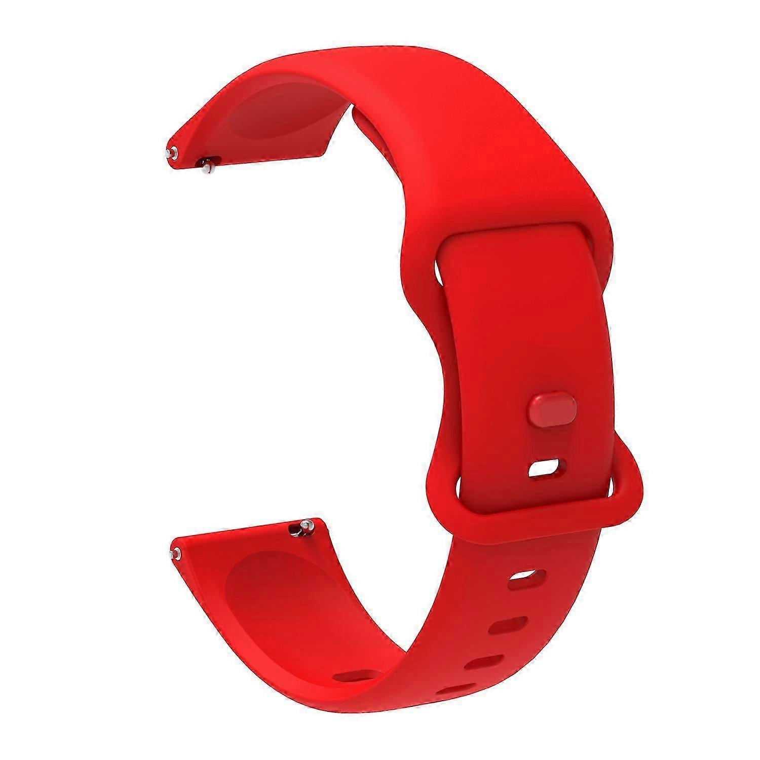 20mm universal silicone watchband strap replacementRed [MI]