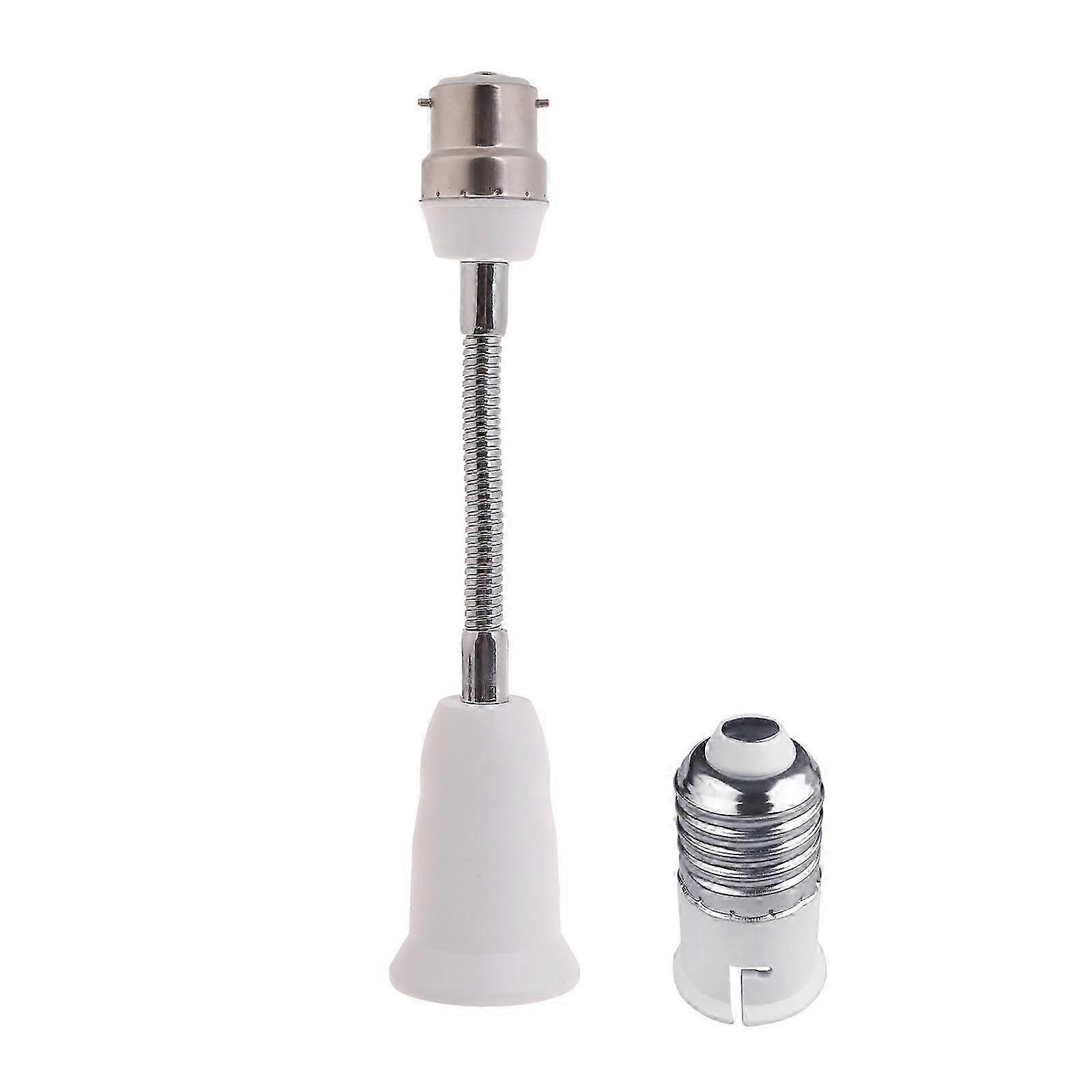 B22 to E27 Extension Socket Extender Adapter Flexible Extension, All-Directional Adjustable Standard Light Bulb Socket
