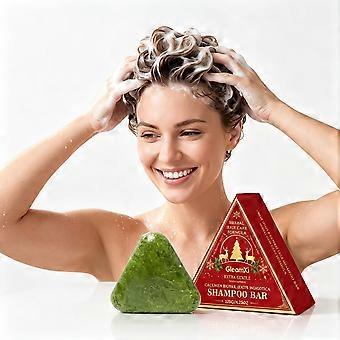 Triangle Herbal Shampoo Bar 120g, Botanical Scalp Care Solid Shampoo Bar, Oil Control Volumizing Shampoo Bar for Dry Oily Sensitive Scalp