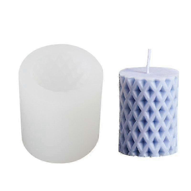 Grid Shape Cylinder Silicone Soap Molds Diy