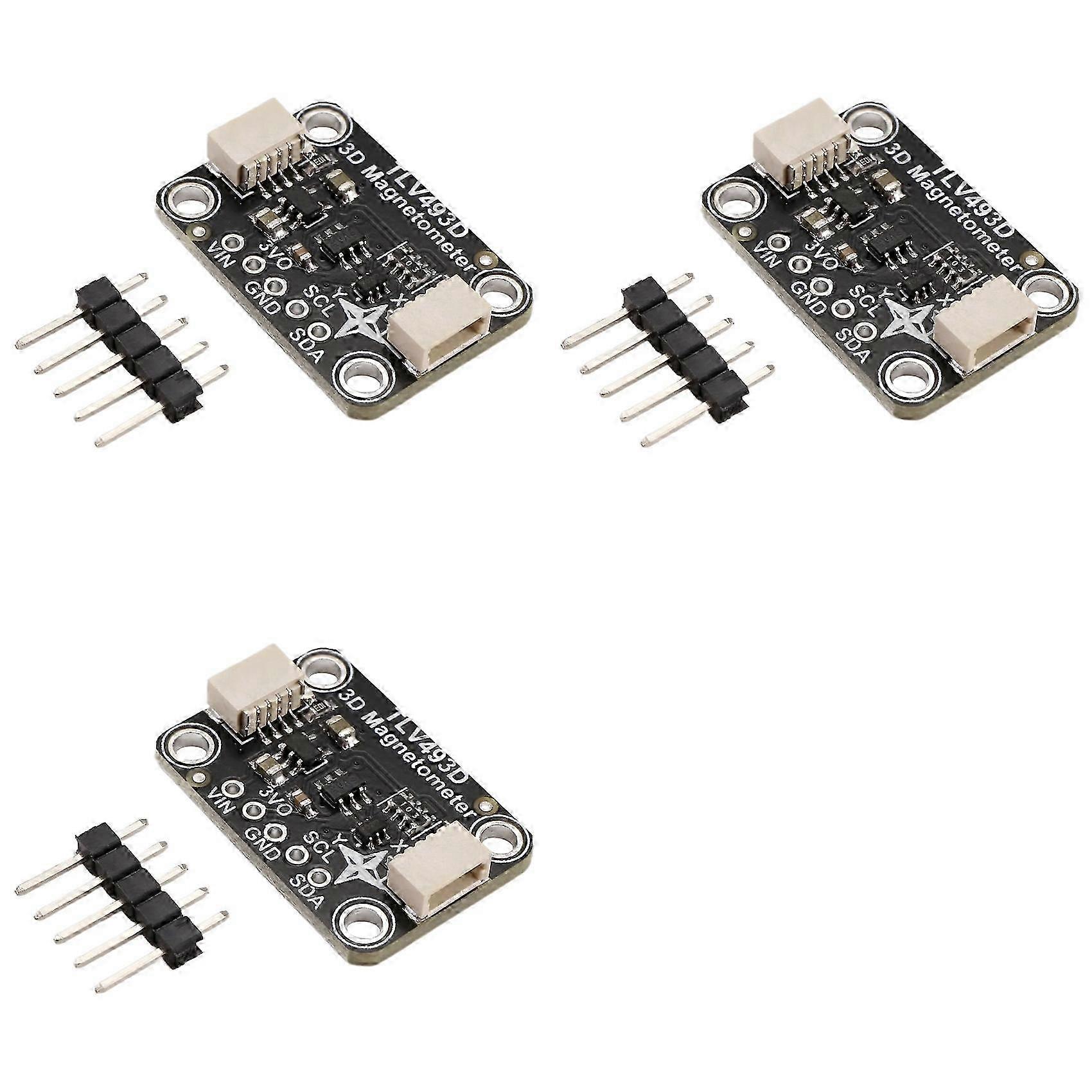 3X TLV493D Triple-Axis Magnetometer Module Compatible with STEMMA QT Qwiic