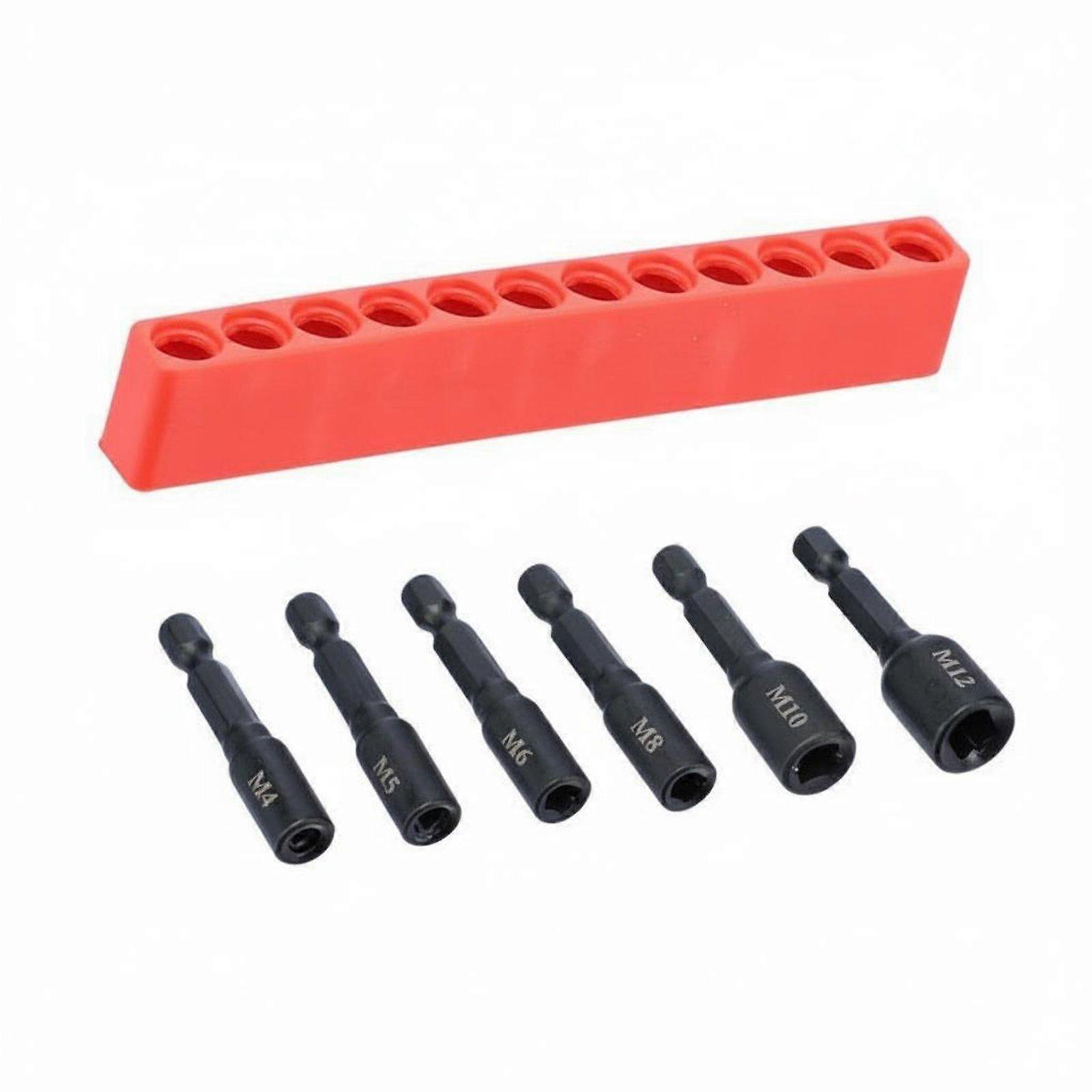 6 Pieces 1/4 Hex Shank Tap Socket Adjustable Tool Accessory