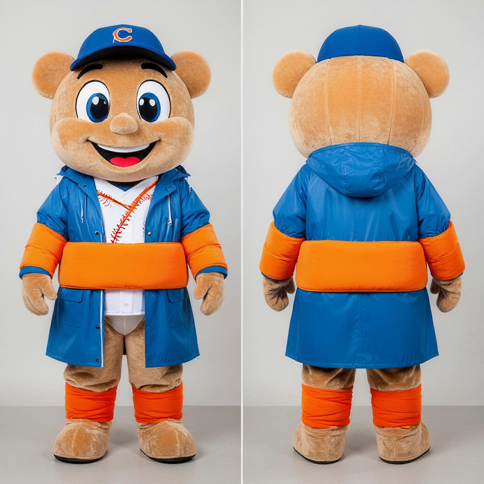 MASTICOT Tan Velvety Baseball Ball Mascot