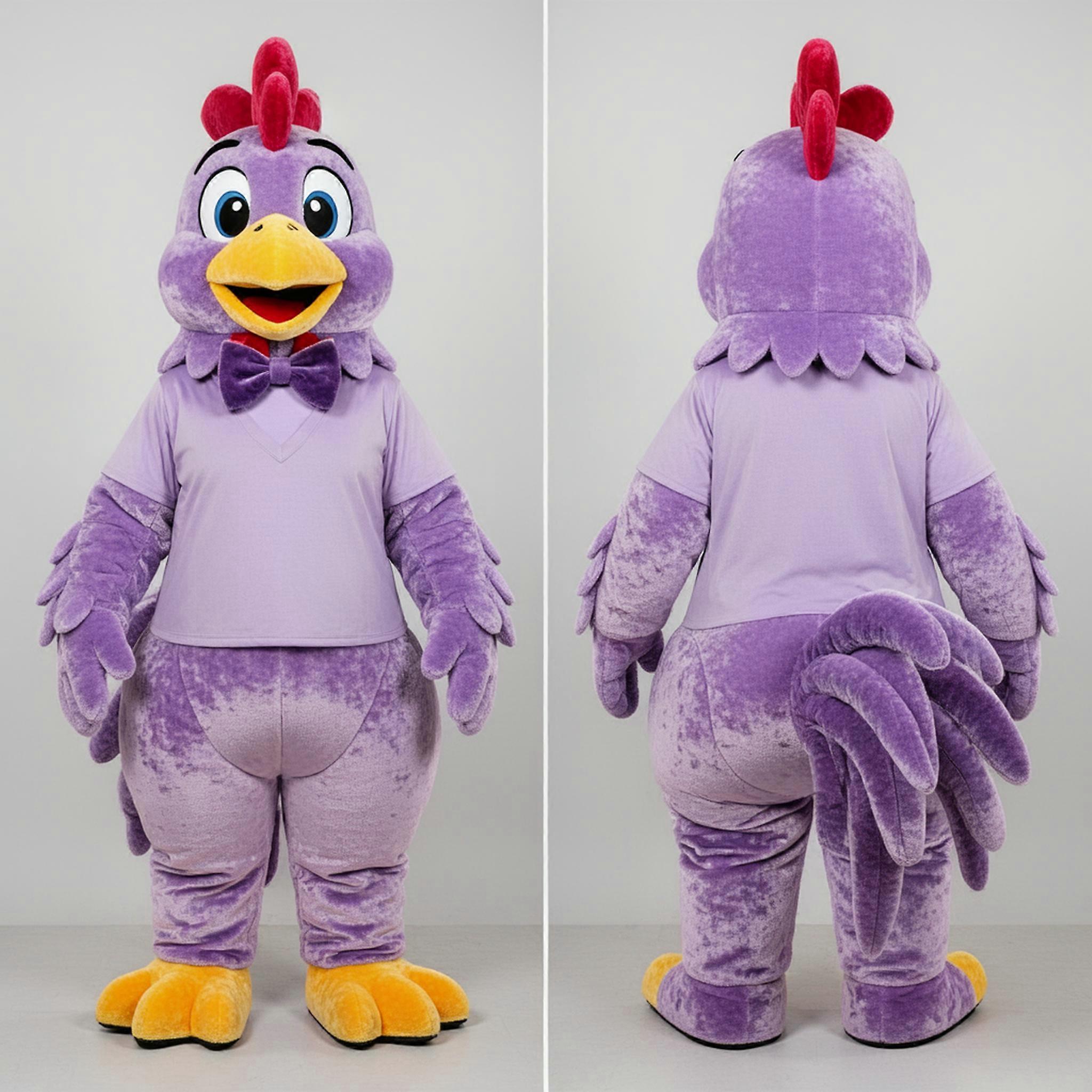 MASTICOT Lavender Plush Rooster Mascot
