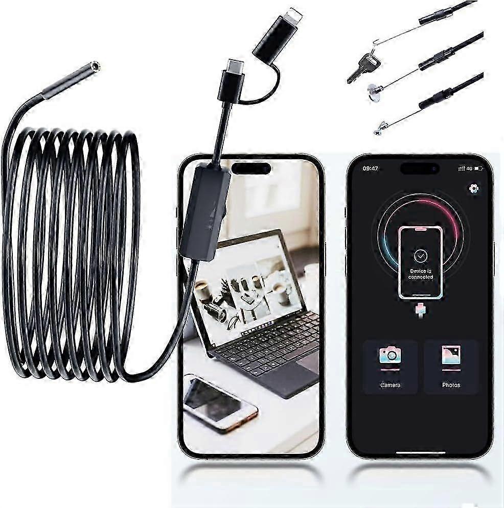 Endoscope Camera for iPhone 15/14/13/12/11 Pro Max &