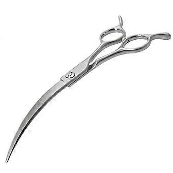 Dog Grooming Scissors Professional Japan Stainless 7.5" Pet Scissors Big Angle Dog Curved Scissors for Groomer Bend Down Shears