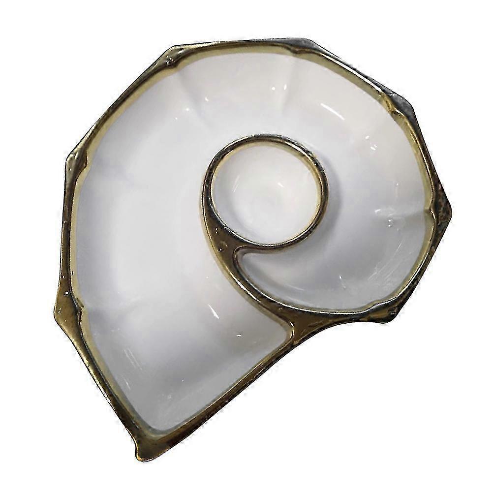 Ceramic Dumpling Plate for Food Storage 2Pcs White Elegant Tableware