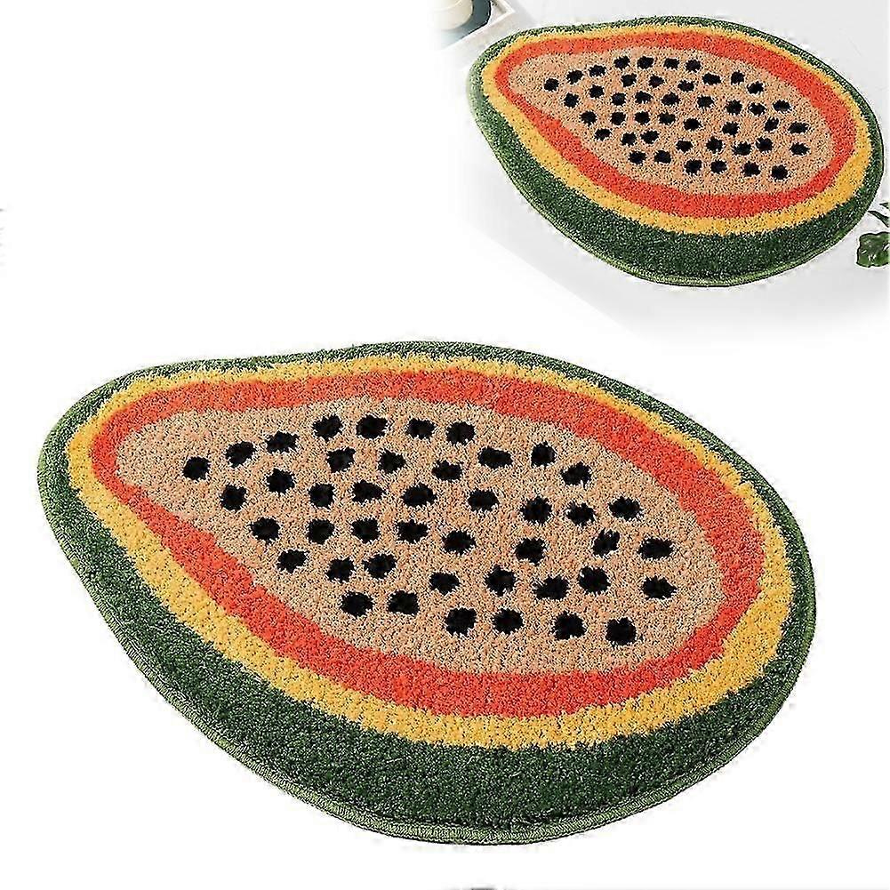 Pumpkin Shaped Rug Tufted Polyester Floor Mat for Fall Decor nte