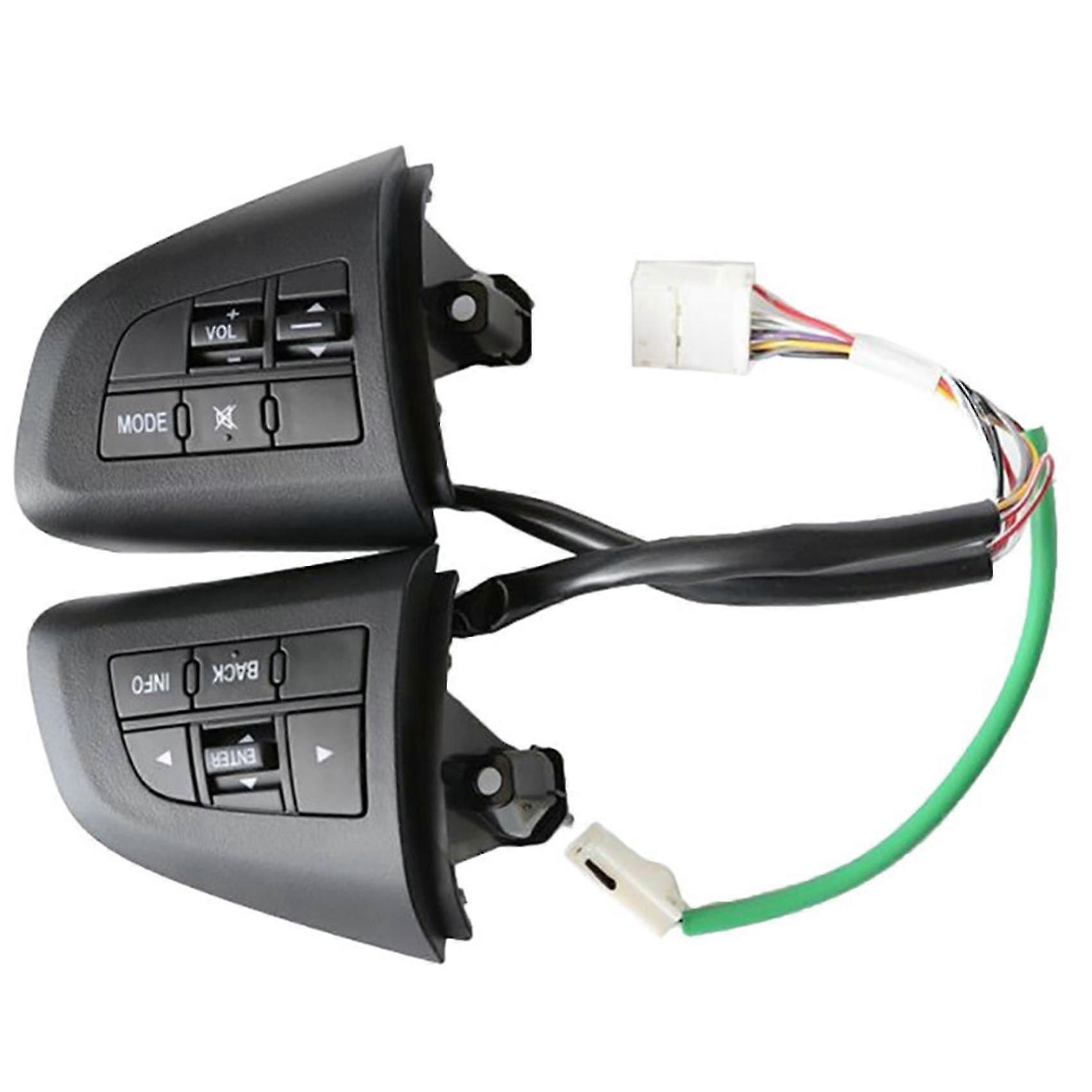 2Pcs Car Volume Mode Multi-Function Steering Wheel Switch Control Buttons for 5 -5 -7 js