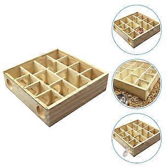 Hamster Supply Multi-Grid Wooden Maze Toy for Small Pets
