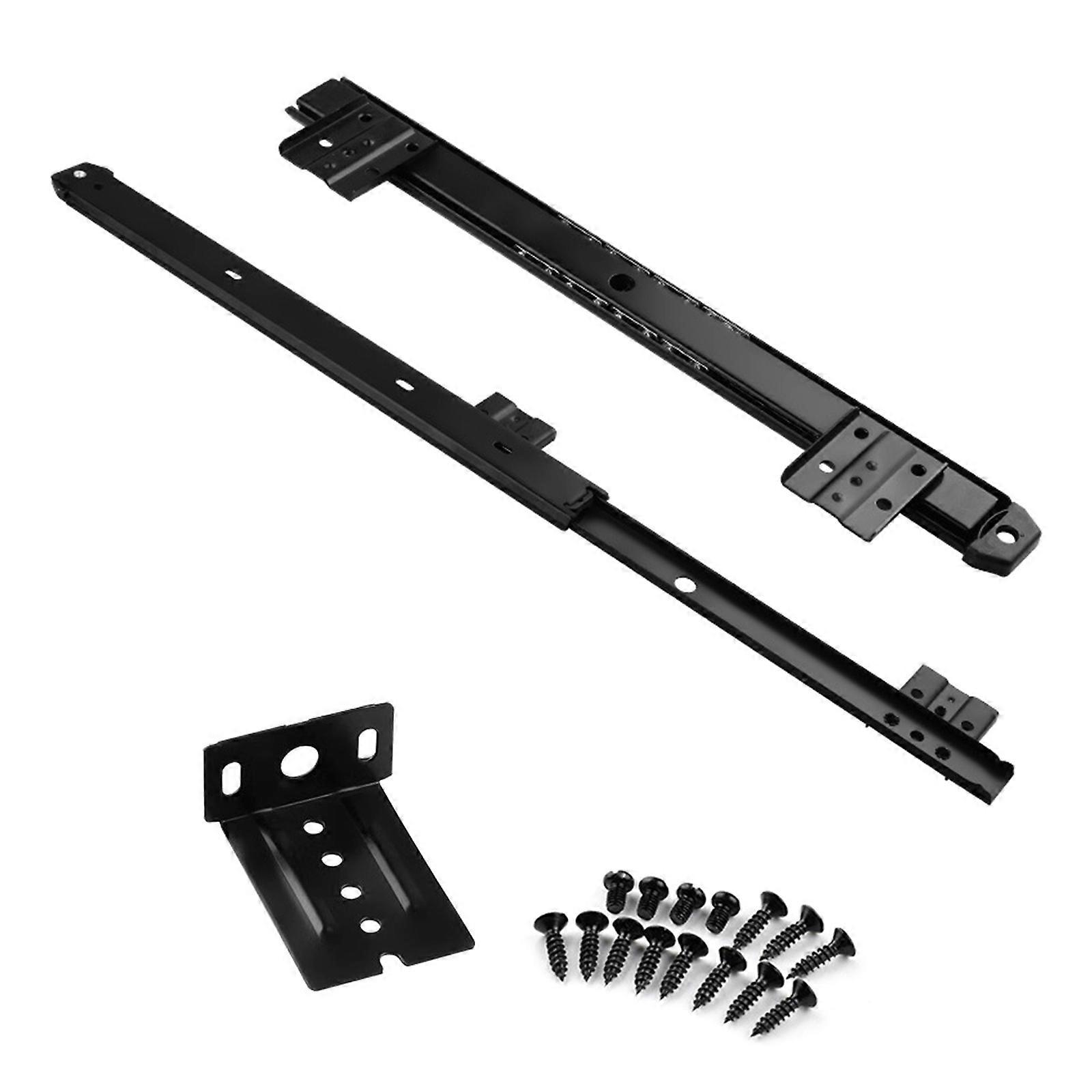 Plateau coulissant en métal robuste pour clavier, avec rail de glissement fluide et conception compacte, idéal pour un bureau.
