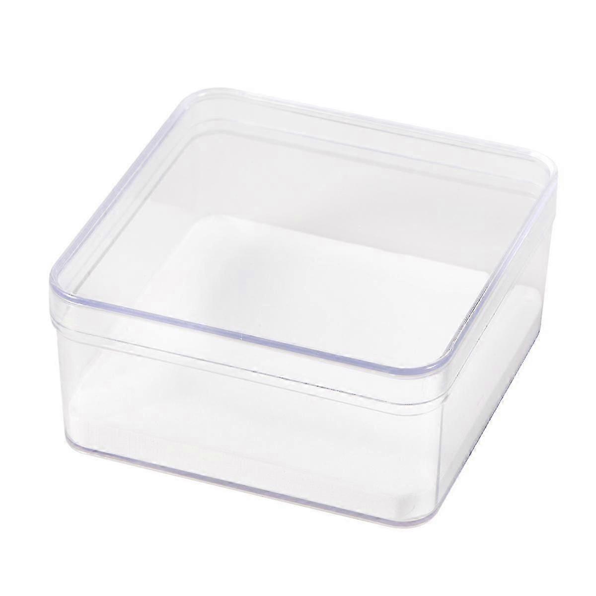 Durable Clear Storage Box 9.5x9.5x5.8cm Lid