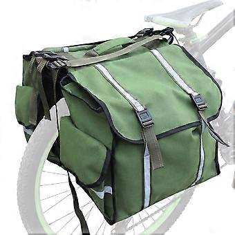 Bike Panniers Bags Waterproof Canvas Bicycle Rear Saddle Carrying Bag Cycle Luggage BagYMQX)