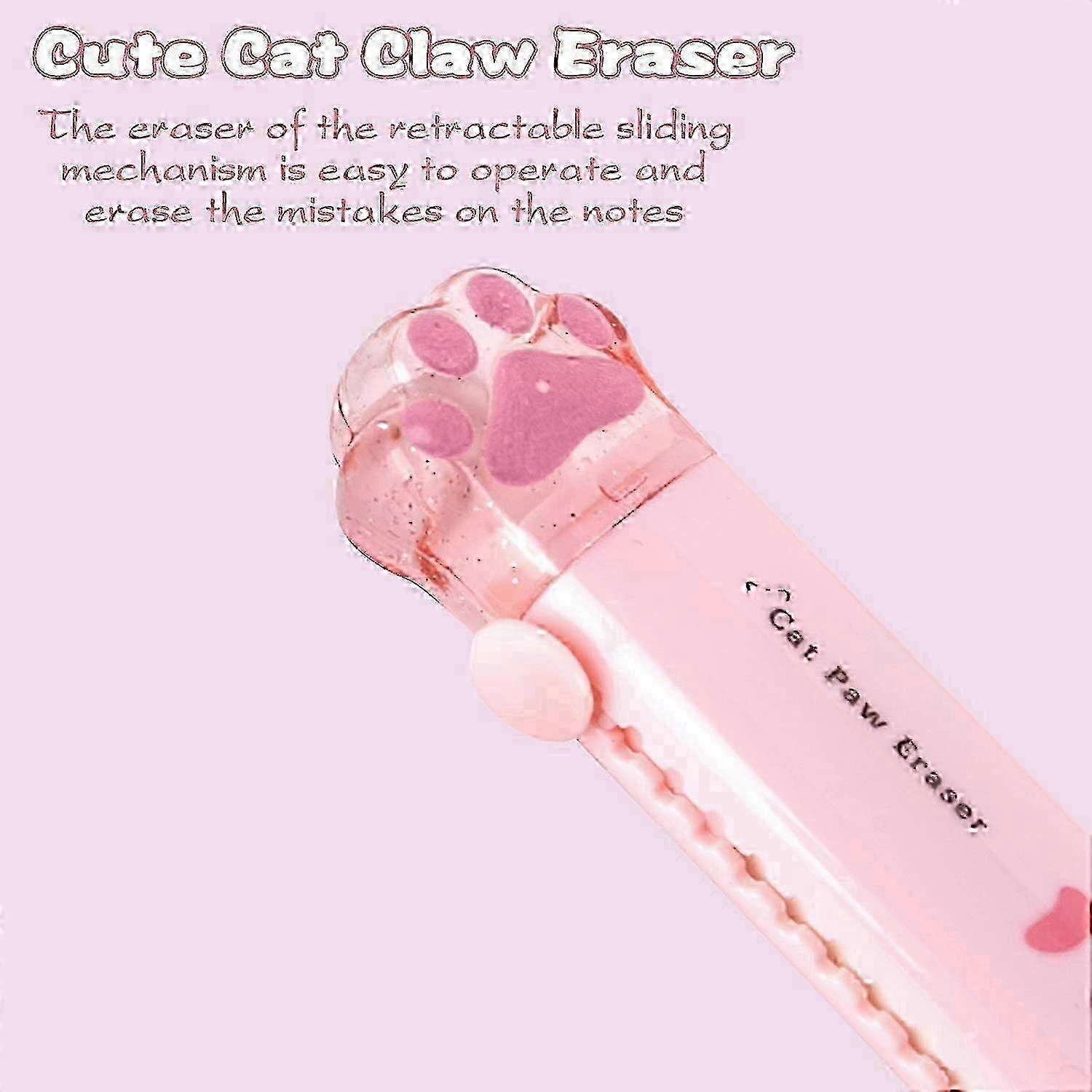 Retractable Cat Paw Erasers Set