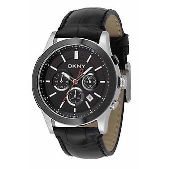 Dkny Männer Quarz Analog Man Uhr mit NY1420 Cowskin Armband