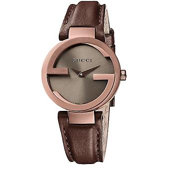 R.gucci sra sm interlocking pvd.cor.sea watch for Women Analog Quartz with Cowhide Bracelet YA133504