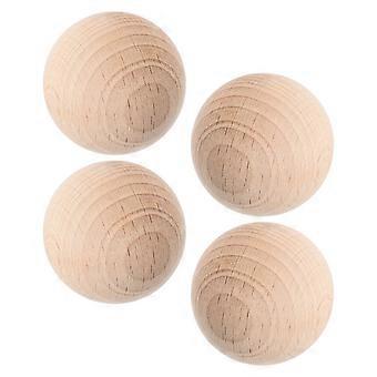 Wooden Croquet Balls for Playing 4Pcs Lawn Games Replacement Balls Khaki