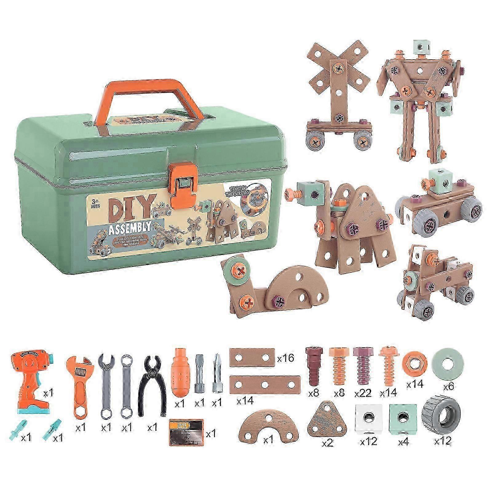 Toddler-Friendly Pretend Tool Set With Case