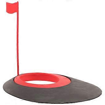 Portable Tpu Putting Cup Golf Training Aid for Practice Black